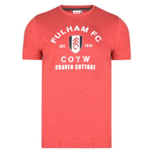 Fulham Crackle Print Red Marl Tee